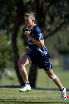 Michael Dowsett during Brumbies training at the AIS.