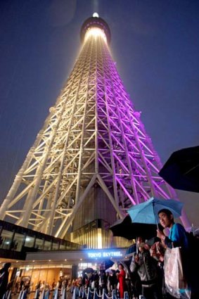Onwards, upwards... the 634-metre Tokyo Skytree is the world's tallest free-standing tower.