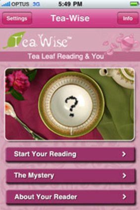 A screenshot from the Tea Reading app.