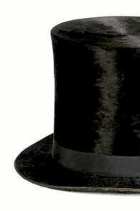 The top hat is not Houdini's but was part of the general collection of magic memorabilia.