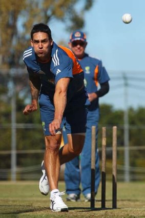 Saving himself ... Mitchell Johnson yet to decide whether he will play in the Twenty20 competition.