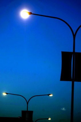 Bright idea ... LED street lights use about half the energy of older lights.
