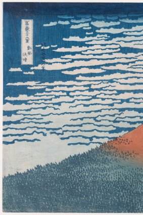 Katsushika Hokusai's South wind, clear sky (Red Fuji) from the Thirty-six views of Mt Fuji series.