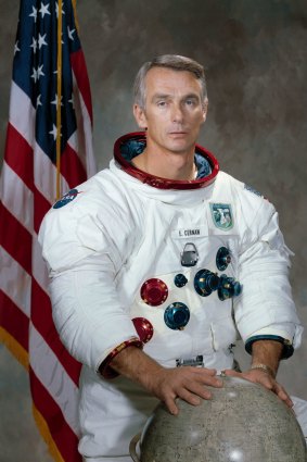 This undated photo provided by NASA shows astronaut Eugene Cernan. In 1976 he retired from NASA and the military but had no appetite for a desk job.