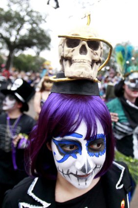 Members of the Krewe of Okeanos parade down St. Charles Avenue during the weekend before Mardi Gras in New Orleans, Louisiana February 10, 2013.