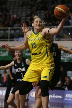 Shining star:  Lauren Jackson during the Women's FIBA Oceania Championship match between the New Zealand Tall Ferns and the Australian Opals at North Shore Events Centre.