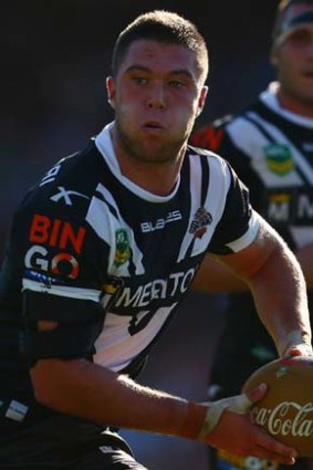 Go-to man: Curtis Sironen replaced the injured Benji Marshall for the Tigers.
