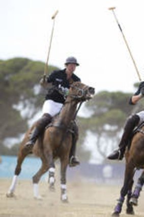 The Australian Polo team during a match in Portsea.