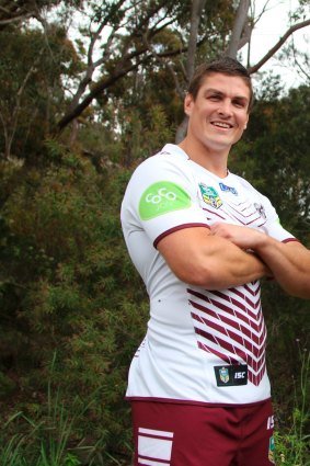 Manly Sea Eagles off-season recruit Willie Mason in his new colours.