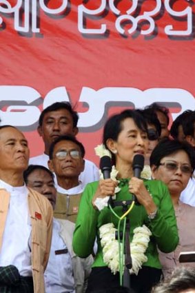 Aung San Suu Kyi. .. preparing for the byelection.