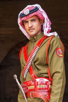 A guard in Petra, Jordan.