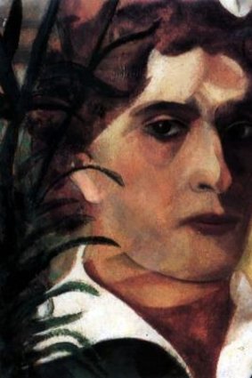 Safe from the flames: Marc Chagall's <i>Self Portrait with White Collar</i> of 1914, painted about four years after the forged <i>Nude</i>.
