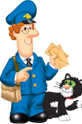 Postman Pat with Jess the cat.