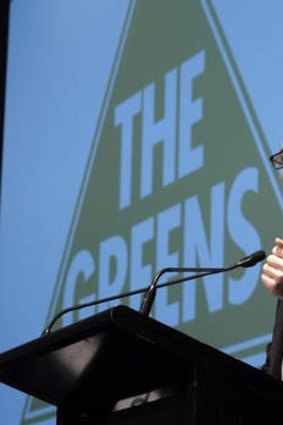 Calling for change: Adam Bandt implores voters to forget the "Coles and Woolworths of politics".