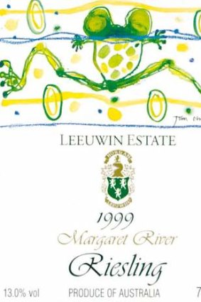 John Olsen's famous frog adorns Leeuwin Estate wines.