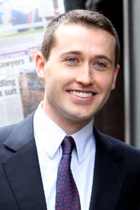 Tom Waterhouse arriving at the inquiry.