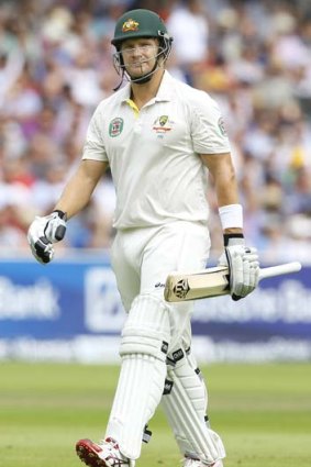 Sorting out his technique: Shane Watson.