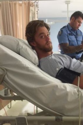 Nick Gardner literally shot himself in the foot... at a mate's farm.
