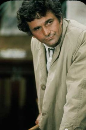 Peter Falk in his famous role as police detective Columbo.