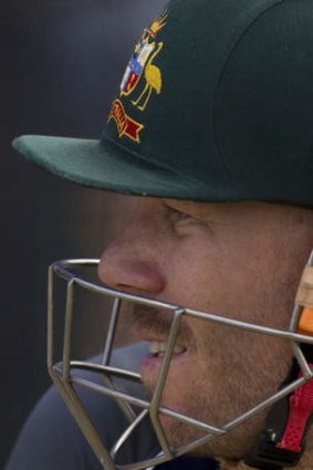 Ready for battle: Australian batsman David Warner