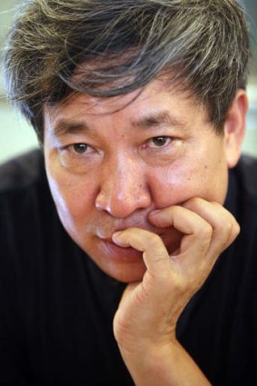 Chinese author Yan Lianke who wrote the banned book <i>Serve the People</i>.