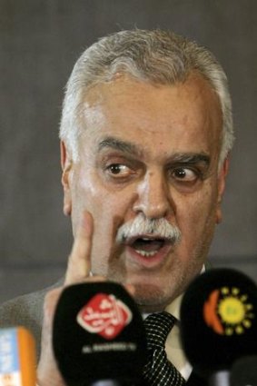 Iraq's Vice-President Tariq al-Hashemi at a news conference in 2011.