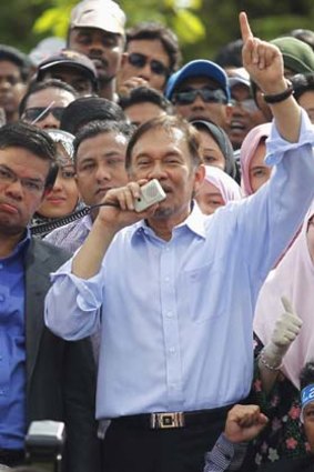 Anwar Ibrahim after the verdict of his sodomy trial was announced in Kuala Lumpur.