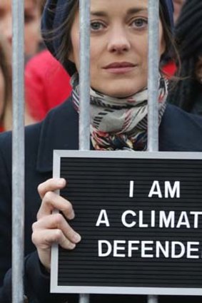 Star power: French actress Marion Cotillard lends her support to demands that Russia release the Greenpeace activists.