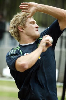 Shane Watson is expected to bowl in the Adelaide Oval nets on Monday.