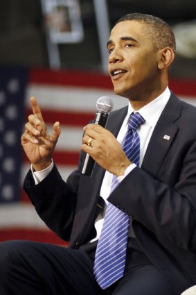 Barack Obama, pictured campaigning in Wisconsin, has already won over people around the world. 