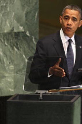 President Barack Obama speaks during the 67th session of the General Assembly at United Nations headquarters.