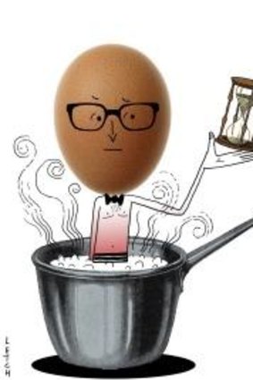 Eggheads: Doctoral candidates can use one Powerpoint slide during the three minutes they each have to explain their research. 