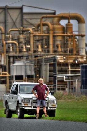 Former Heinz employee Simon Fraser outside the closed Girgarre factory in March last year.