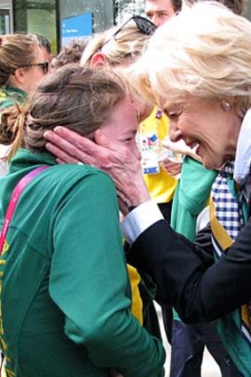 Maddison Elliott with the Governor General, Quentin Bryce.