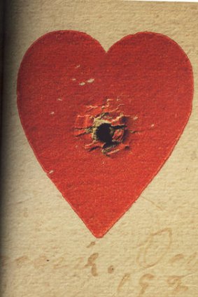 The heart used by Annie Oakley for target practice.
