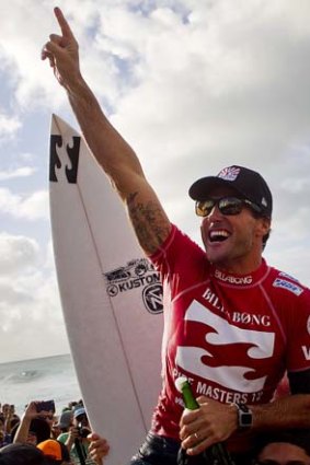The best: Joel Parkinson after winning the Pipe Masters and the world title.