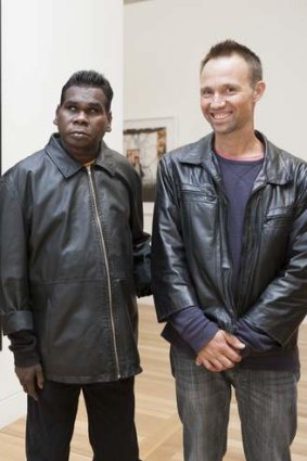 Working family …Gurrumul with Michael Hohnen, his producer and "wawa" ("brother").