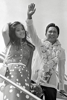Rise and rise … Ferdinand Marcos and daughter Imee during his presidency.