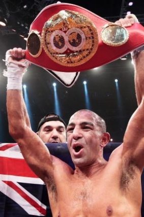 Sam Soliman with IBF World Middleweight Belt in May.