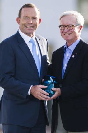 Tony Abbott and Senior Australian of the Year Fred Chaney.