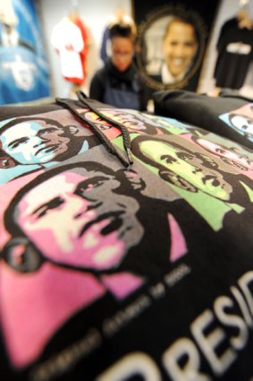 Obama merchandise is selling fast.