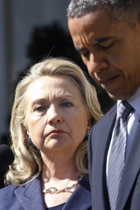 Cheap shot: Hillary Clinton publicly criticised Barack Obama when his approval rating on foreign policy dropped to 36 per cent.