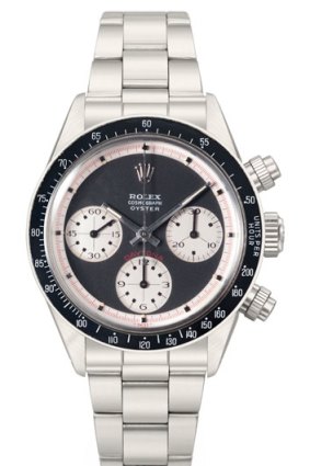 The record-breaking 1969 stainless-steel Rolex Daytona chronograph.