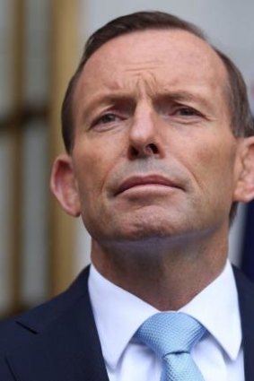 Looking to the US: Prime Minister Tony Abbott.