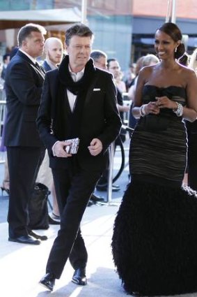 David Bowie with his wife, Iman,  in New York in 2010.