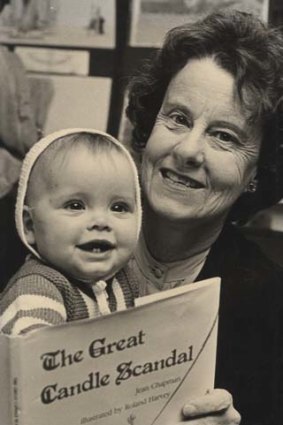 Life's work ... Jean Chapman with a young fan at the launch in 1982 of one of her 63 books.