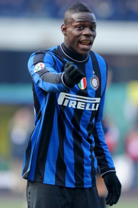 Lone goal-scorer … Mario Balotelli appeals for a corner during last week's match against Verona.