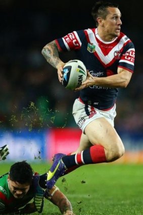 Back in fashion: Roosters halfback Mitchell Pearce. 