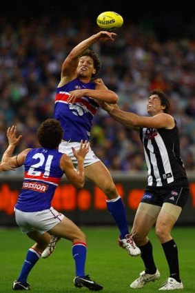 Hits and misses: Will Minson had the best of the hit-outs, but the Pies led the clearances.
