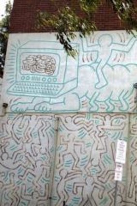 The Keith Haring mural.